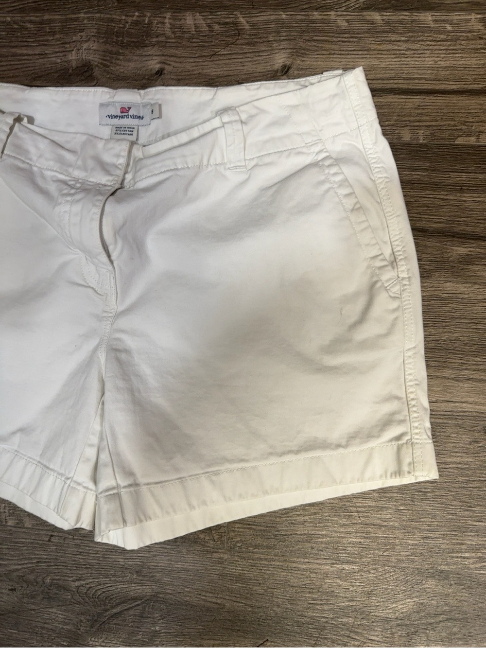 Vineyard Vines Women’s White Stretch Chino Shorts Size 6 Preppy Summer - Picture 4 of 8